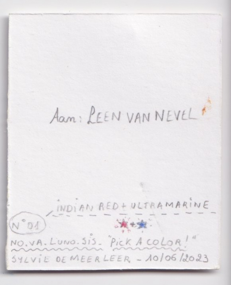 N°1 (back) - to Leen Van Nevel