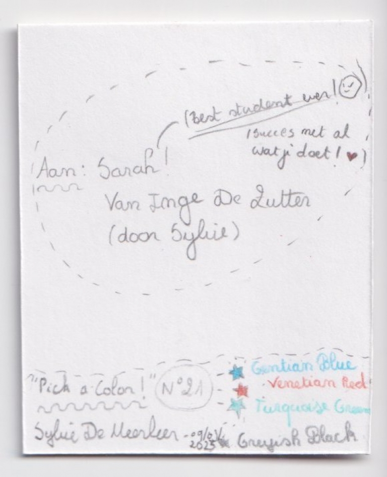 N°21 (back) - to Inge / Sarah De Zutter