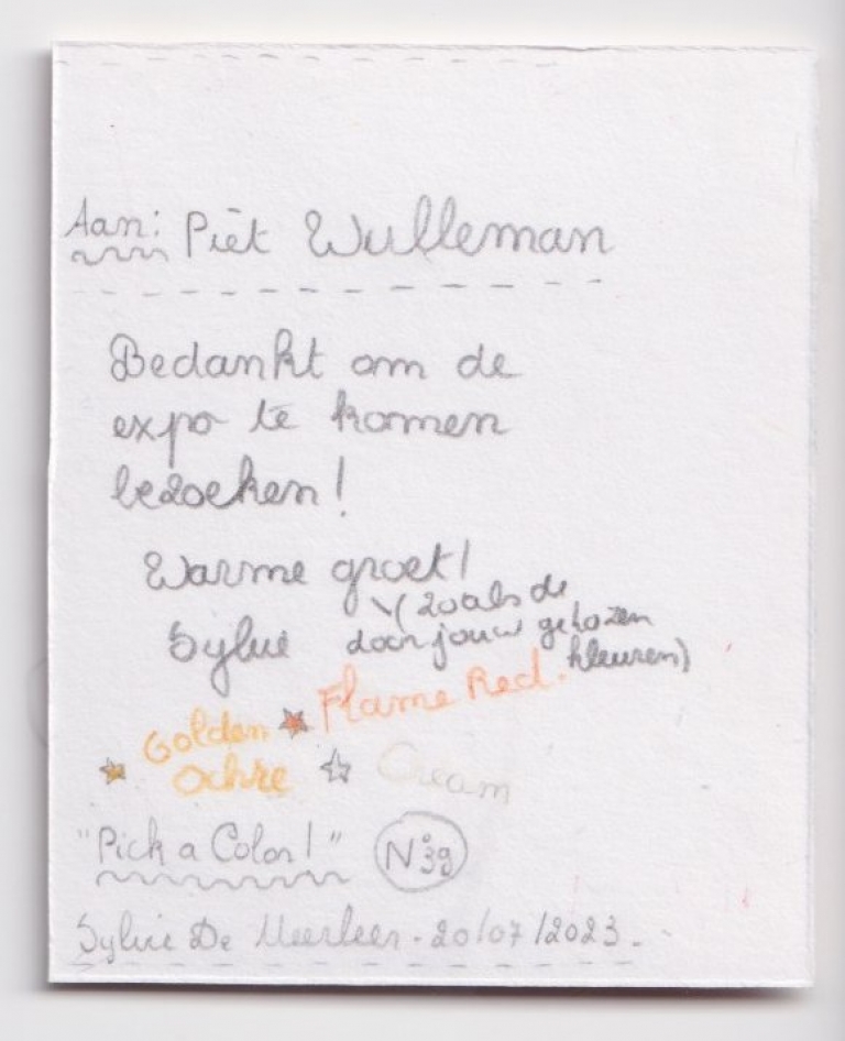 N°39 (back) - to Piet Wulleman