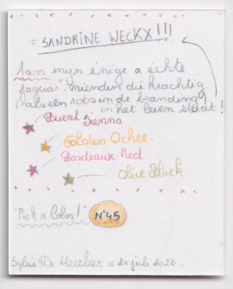N°45 (back) - to Sandrine Weckx