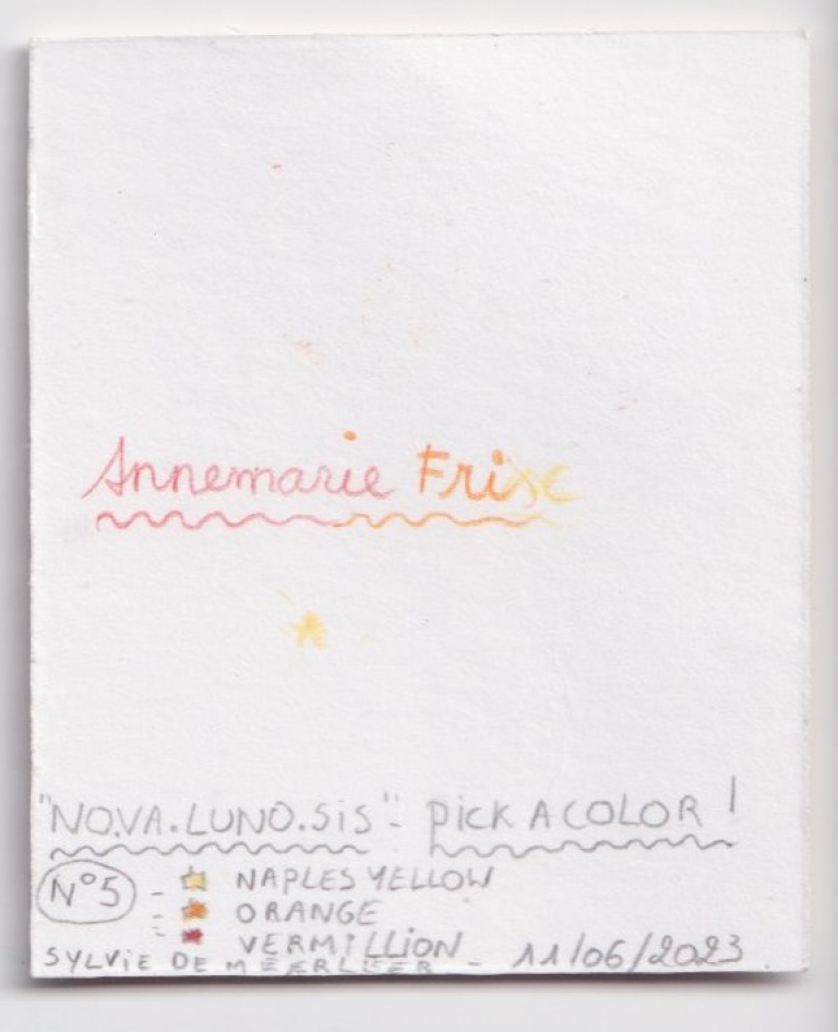 N°5 (back) - to Annemarie Frise