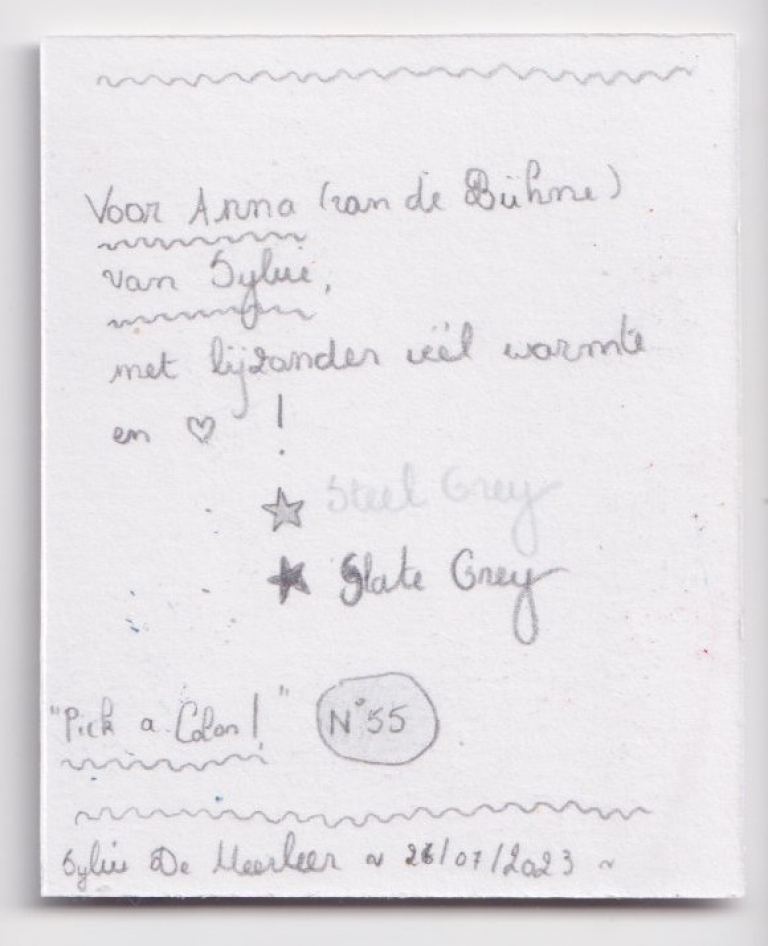 N°55 (back) - to Anna (from the 'Bühne')