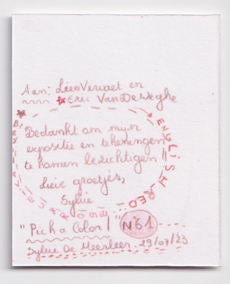 N°61.1 (back) - to Erik Van De Weghe & Lieve Vervaet