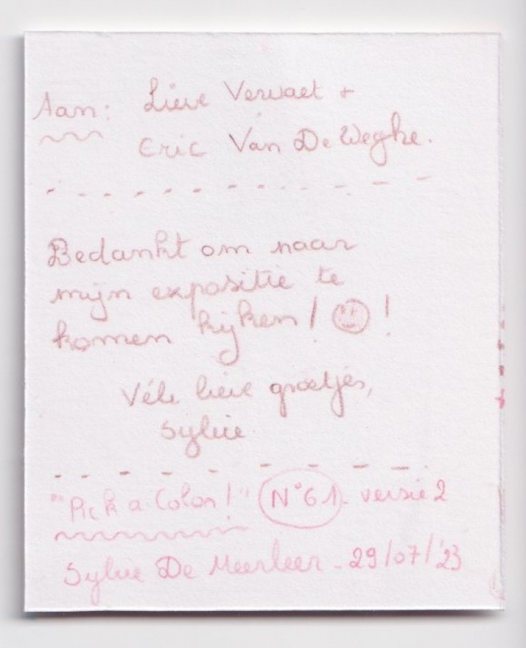N°61.2 (back) - to Erik Van De Weghe & Lieve Vervaet