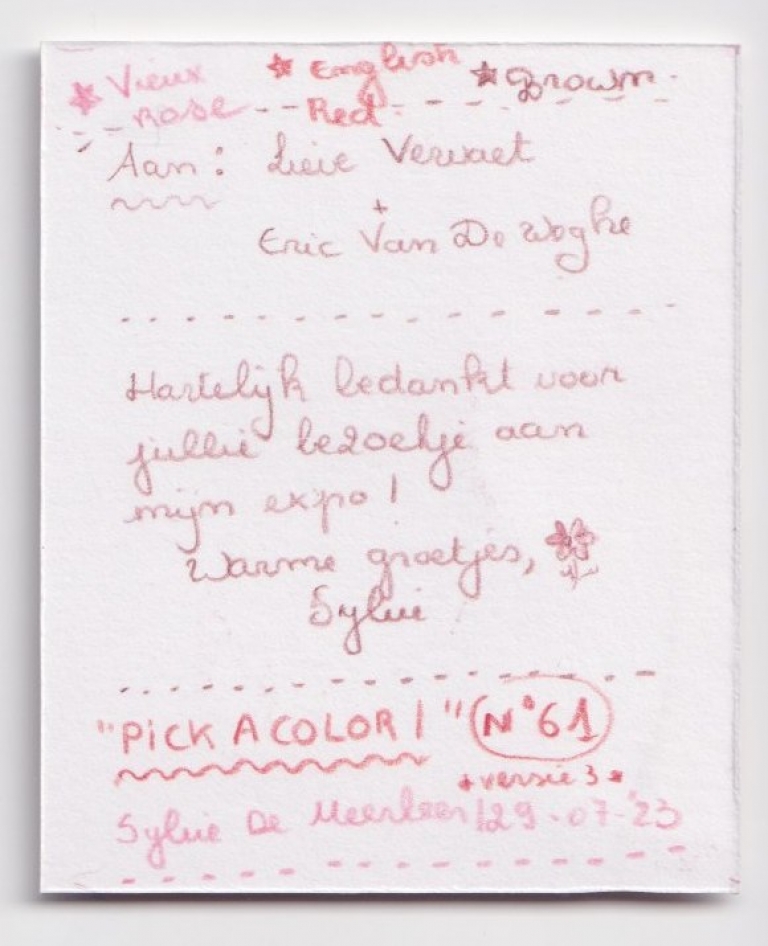 N°61.3 (back) - to Erik Van De Weghe & Lieve Vervaet